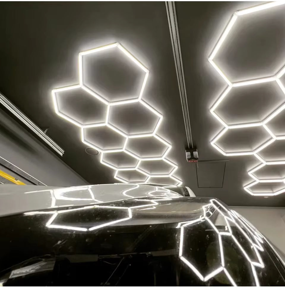 Tax Excluded, Add at Checkout If Applicable ; Extra 1% off with Coins Garage Lights Hexagon Lamp 110-240V LED Tube Honeycomb Bar