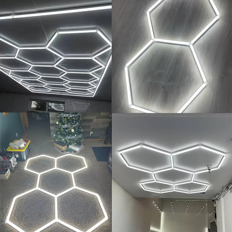 Tax Excluded, Add at Checkout If Applicable ; Extra 1% off with Coins Garage Lights Hexagon Lamp 110-240V LED Tube Honeycomb Bar