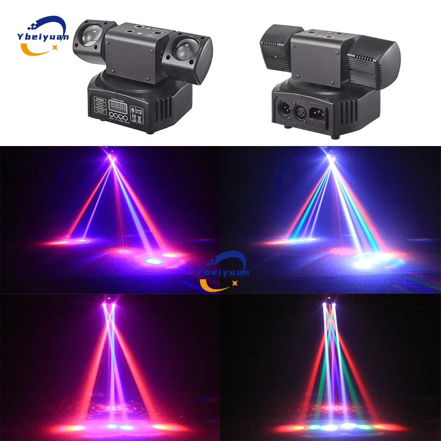 New LED Rotating Laser Beam Strobe 3-In-1 Disco Light DMX512 DJ Bar Club Party Wedding Christmas Effect Stage Light