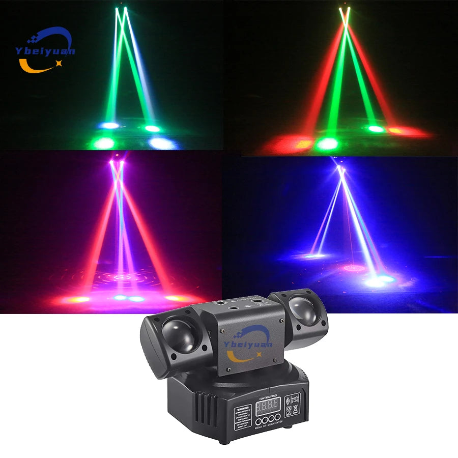 New LED Rotating Laser Beam Strobe 3-In-1 Disco Light DMX512 DJ Bar Club Party Wedding Christmas Effect Stage Light