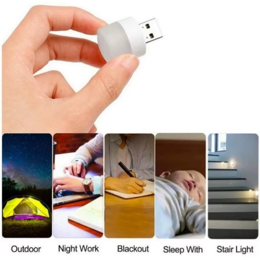 8 Pcs Mini Portable USB LED Lamp 5V 1.2W Super Bright Book Light Reading Lamp for Power Bank PC Laptop Notebook Night Light