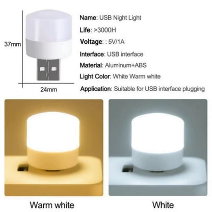 8 Pcs Mini Portable USB LED Lamp 5V 1.2W Super Bright Book Light Reading Lamp for Power Bank PC Laptop Notebook Night Light