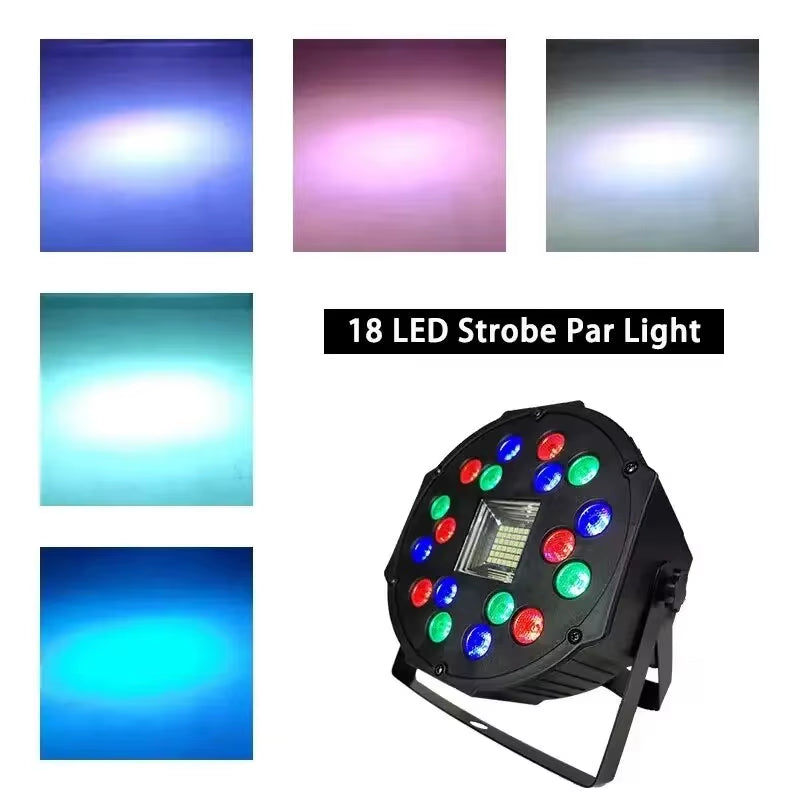 RGB LED Stage Light 36LED DMX512 Sound Activated Par Lighting Strobe Disco DJ Uplight Party Wedding Christmas Club Event EU Plug