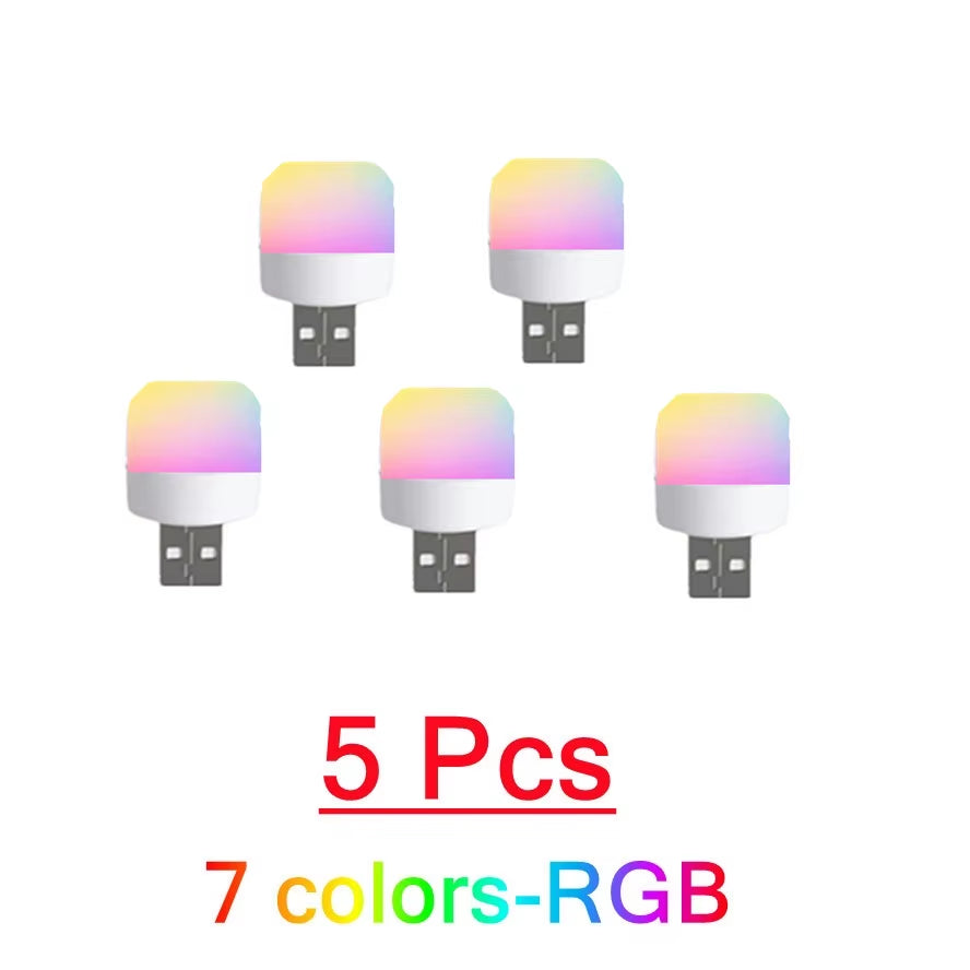 8 Pcs Mini Portable USB LED Lamp 5V 1.2W Super Bright Book Light Reading Lamp for Power Bank PC Laptop Notebook Night Light