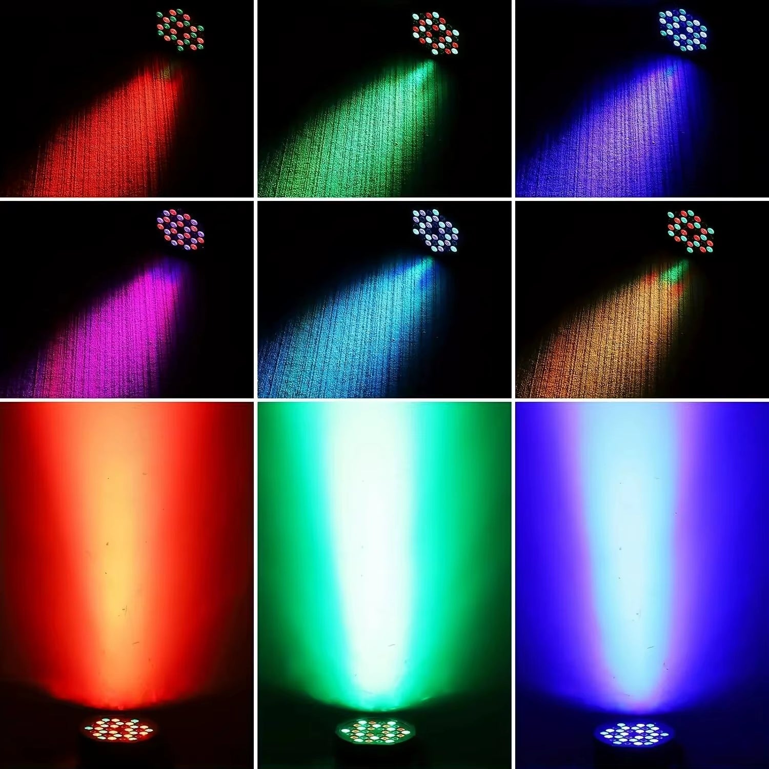 RGB LED Stage Light 36LED DMX512 Sound Activated Par Lighting Strobe Disco DJ Uplight Party Wedding Christmas Club Event EU Plug