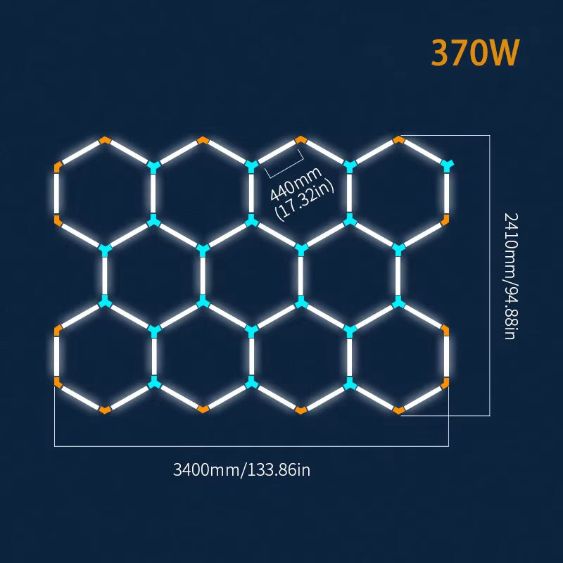 Tax Excluded, Add at Checkout If Applicable ; Extra 1% off with Coins Garage Lights Hexagon Lamp 110-240V LED Tube Honeycomb Bar